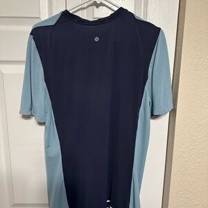 Lululemon Blue and Navy Short Sleeve Athletic Shirt - ? Men’s Large